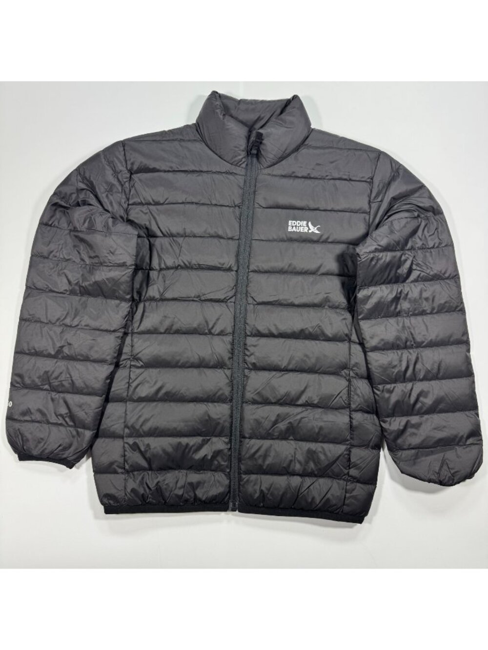 Eddie Bauer CirrusLite Jacket Boys S Black Nylon 650 Down Puffer Packable Zip-Up